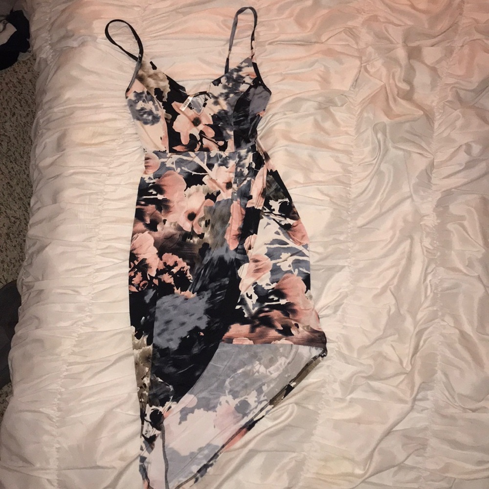 Form-fitting asymmetrical dress